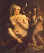 TIZIANO Vecellio Venus at her Toilet